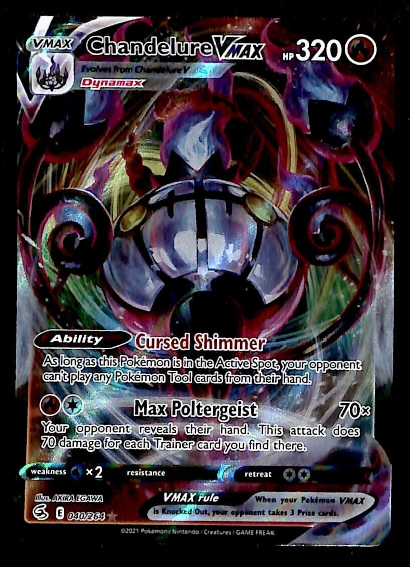 chandelure vmax pokemon card price | Dex Fire / 320 / VMAX Card Text 040/264 Chandelure VMAX Card Game
