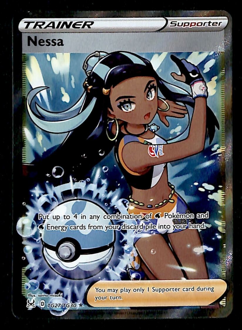 signed nessa pokemon card value Cards Price Guide Put up to 4 in any combination of Water Pokemon and Water Energy cards from your discard pile into your hand Pokemon Card PSA 9Nessa 231/S-P