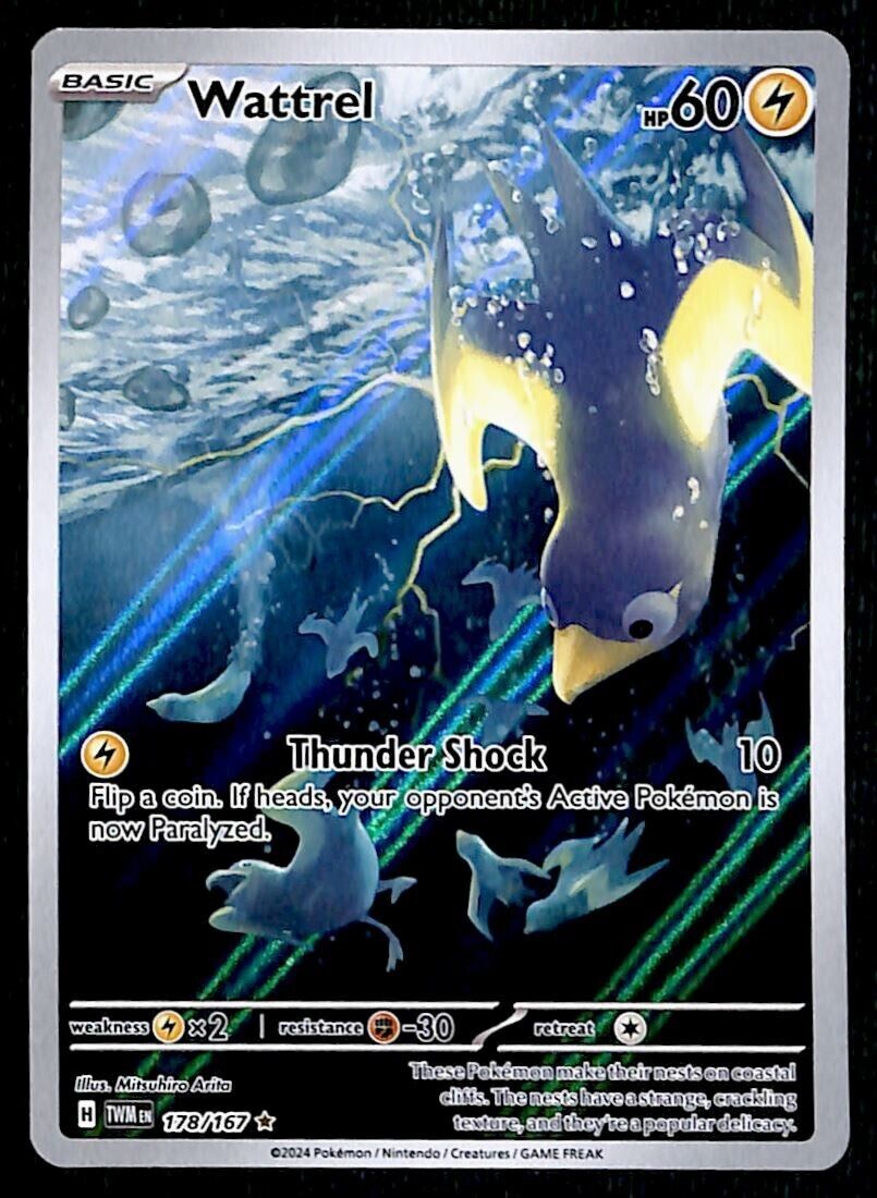 wattrel pokemon card price Full Art Illustration Rare Twilight Masquerade 178/167, NM Pok Name:Undead Unleashed TCG Playmat The special PROMO designation Top 15 Best MTG