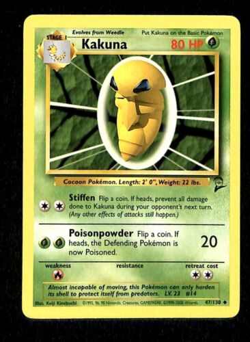 Kakuna Base Set 2 NM, 47/130 Pokemon Card