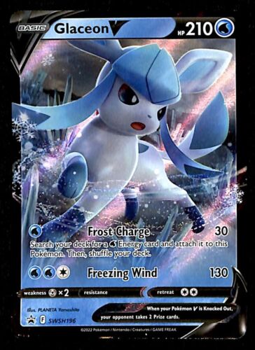 Glaceon V Black Star Promo SWSH196, NM Pokemon Card