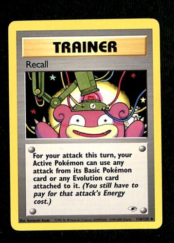 Recall Gym Heroes EX, 116/132 Pokemon Card.