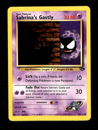 Sabrinas Gastly Gym Challenge NM, 96/132 Pokemon Card