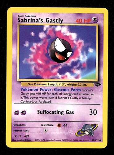 Sabrinas Gastly Gym Challenge NM, 97/132 Pokemon Card