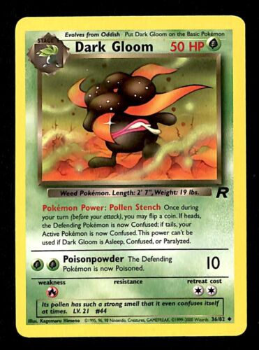 Dark Gloom Team Rocket EX, 36/82 Pokemon Card.