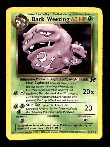 Dark Weezing Team Rocket VG, 31/82 Pokemon Card