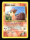 Blaines Vulpix Gym Heroes NM, 65/132 Pokemon Card.