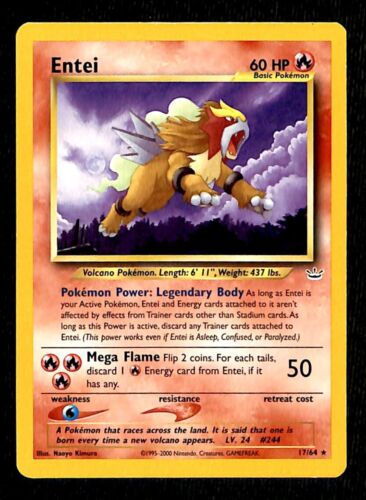 Entei Neo Revelations EX, 17/64 Pokemon Card