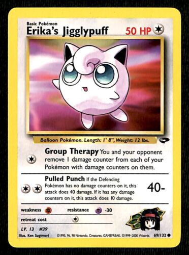 Erika’s Jigglypuff Gym Challenge NM, 69/132 Pokemon Card