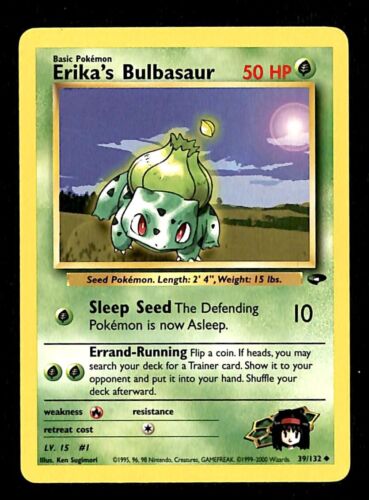 Erika’s Bulbasaur Gym Challenge NM, 39/132 Pokemon Card