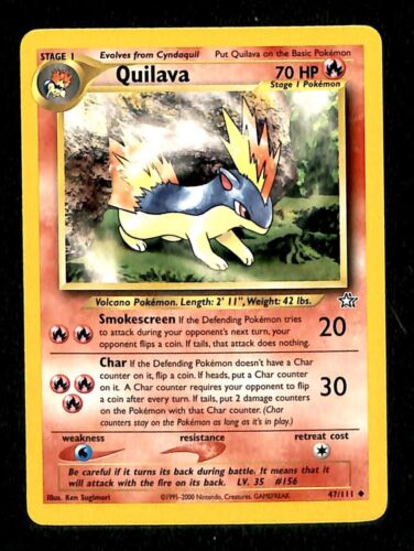 Quilava Neo Genesis NM, 47/111 Pokemon Card