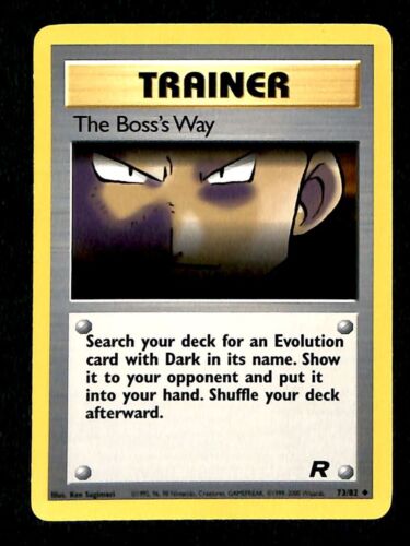 The Boss’s Way Team Rocket NM, 73/82 Pokemon Card.