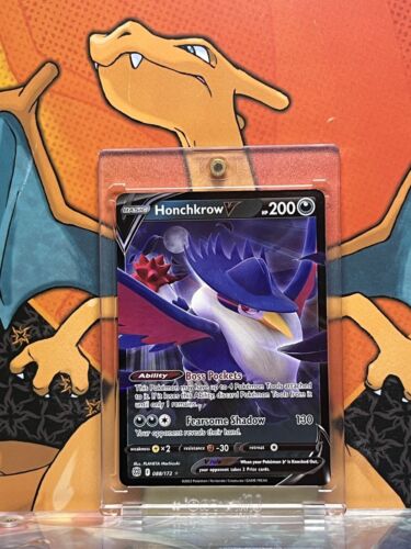 Honchkrow V Ultra Rare Brilliant Stars 088/172, NM Pokemon Card
