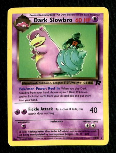 Dark Slowbro Team Rocket EX, 29/82 Pokemon Card.