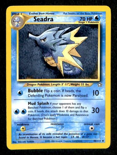 Seadra Neo Genesis EX, 48/111 Pokemon Card