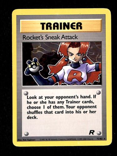 Rockets Sneak Attack Team Rocket EX, 72/82 Pokemon Card