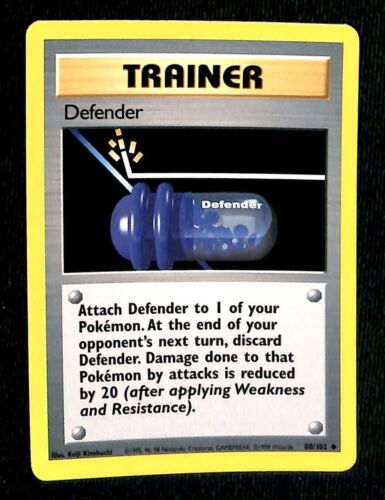 Defender Base Set 1999 Unlimited Print EX, 80/102 Pokemon Card.