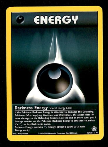 Darkness Energy Neo Genesis NM, 104/111 Pokemon Card