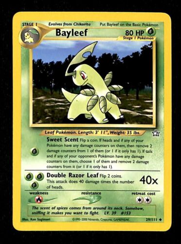 Bayleef Neo Genesis NM, 29/111 Pokemon Card