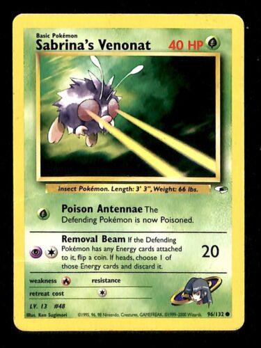 Sabrinas Venonat Gym Heroes VG, 96/132 Pokemon Card.