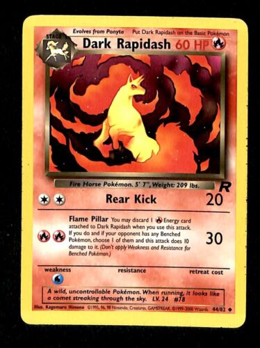 Dark Rapidash Team Rocket EX, 44/82 Pokemon Card.