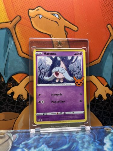 Hatenna Trick Or Trade NM, 018/073 Pokemon Card.
