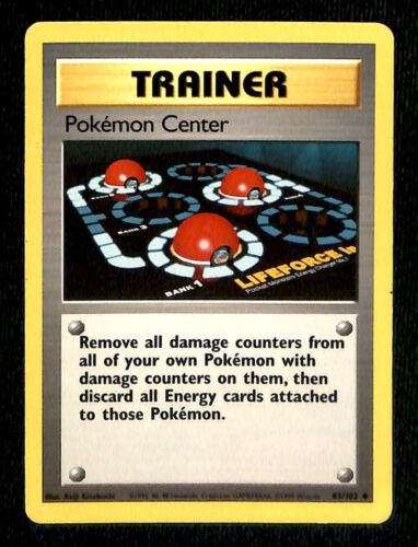Pokemon Center Base Set 1999 Unlimited Print NM, 85/102 Pokemon Card.