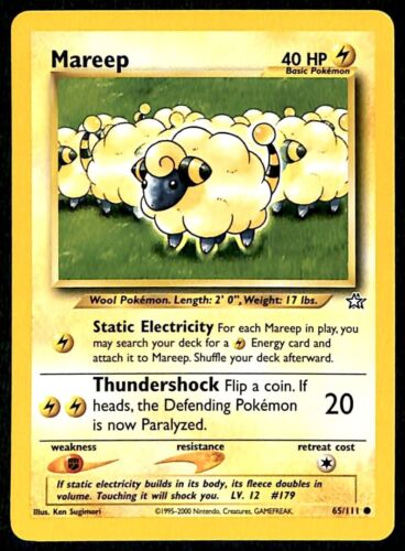 Mareep Neo Genesis EX, 65/111 Pokemon Card