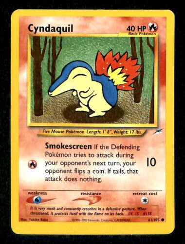 Cyndaquil Neo Destiny EX, 61/105 Pokemon Card