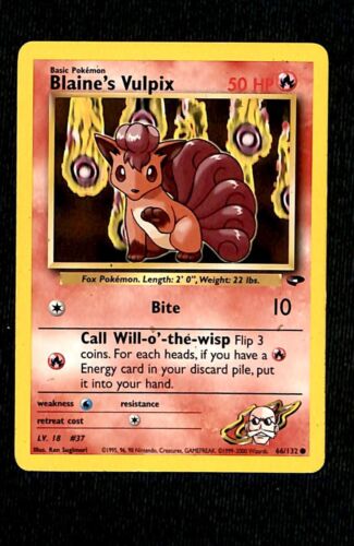 Blaines Vulpix Gym Challenge VG, 66/132 Pokemon Card