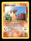 Blaines Vulpix Gym Heroes EX, 65/132 Pokemon Card.