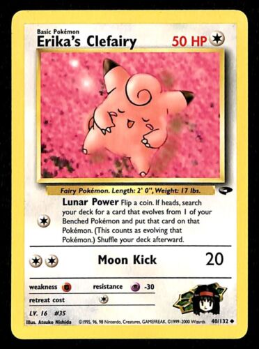 Erika’s Clefairy Gym Challenge EX, 40/132 Pokemon Card