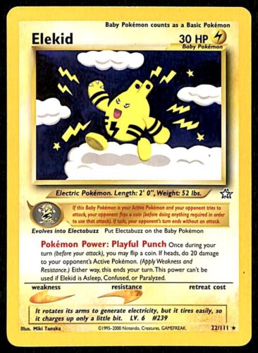 Elekid Neo Genesis EX, 22/111 Pokemon Card