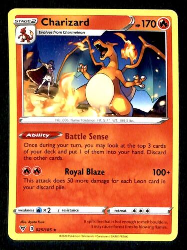 Charizard Ultra Rare Vivid Voltage 025/185, NM Pokemon Card