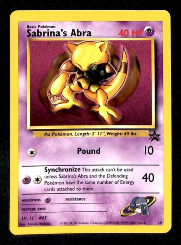 Sabrinas Abra Black Star Promo 19, NM Pokemon Card