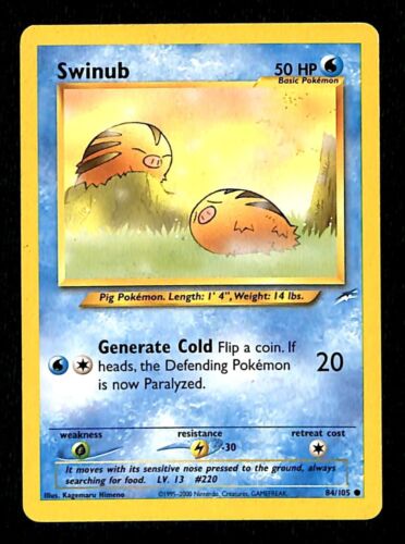 Swinub Neo Destiny EX, 84/105 Pokemon Card
