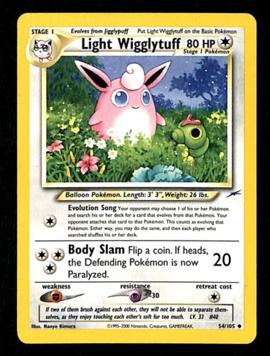 Light Wigglytuff Neo Destiny EX, 54/105 Pokemon Card