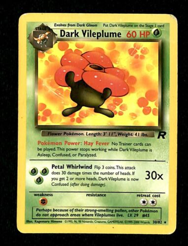 Dark Vileplume Team Rocket VG, 30/82 Pokemon Card
