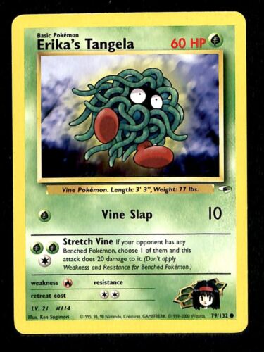 Erikas Tangela Gym Heroes EX, 79/132 Pokemon Card.