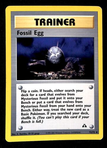 Fossil Egg Neo Discovery EX, 72/75 Pokemon Card.