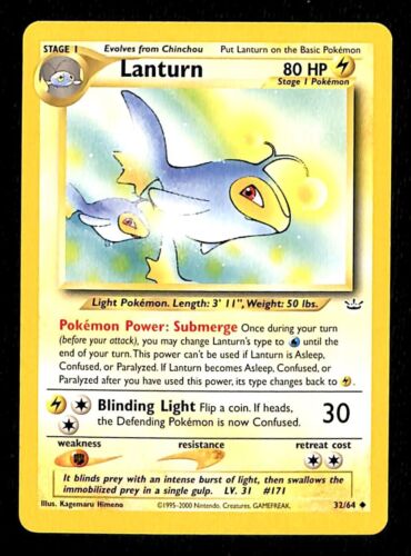 Lanturn Neo Revelations NM, 32/64 Pokemon Card