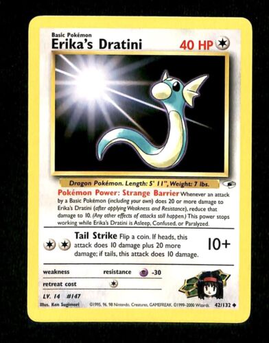 Erika’s Dratini Gym Heroes EX, 42/132 Pokemon Card.
