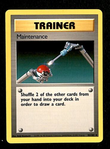 Maintenance Base Set 1999 Unlimited Print EX, 83/102 Pokemon Card.