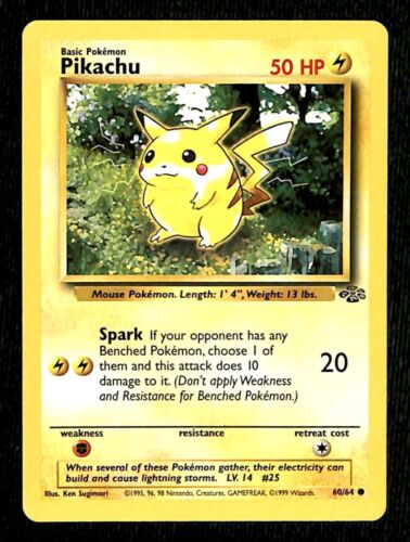 Pikachu Jungle NM, 60/64 Pokemon Card