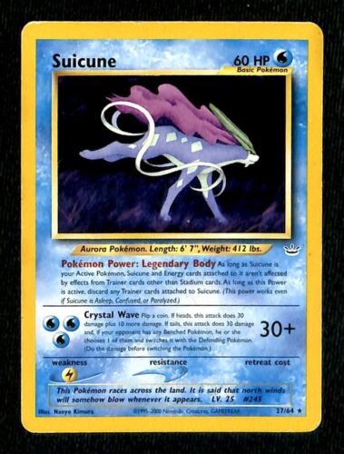 Suicune Neo Revelations VG, 27/64 Pokemon Card