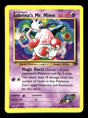 Sabrinas Mr Mime Gym Challenge NM, 59/132 Pokemon Card