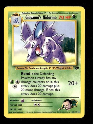 Giovannis Nidorino Gym Challenge NM, 45/132 Pokemon Card