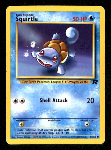 Squirtle Team Rocket EX, 68/82 Pokemon Card.