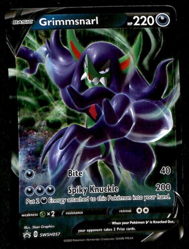 Grimmsnarl V Black Star Promo SWSH057, NM Pokemon Card