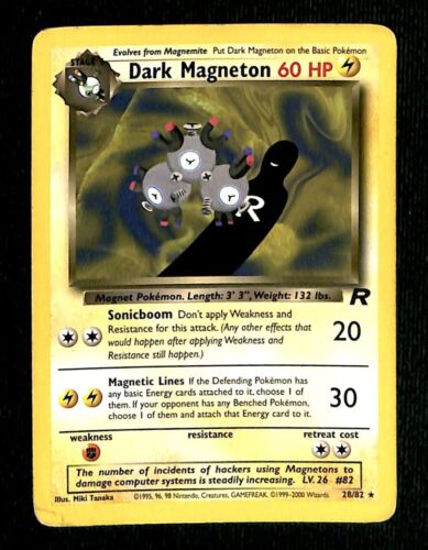 Dark Magneton Team Rocket VG, 28/82 Pokemon Card.